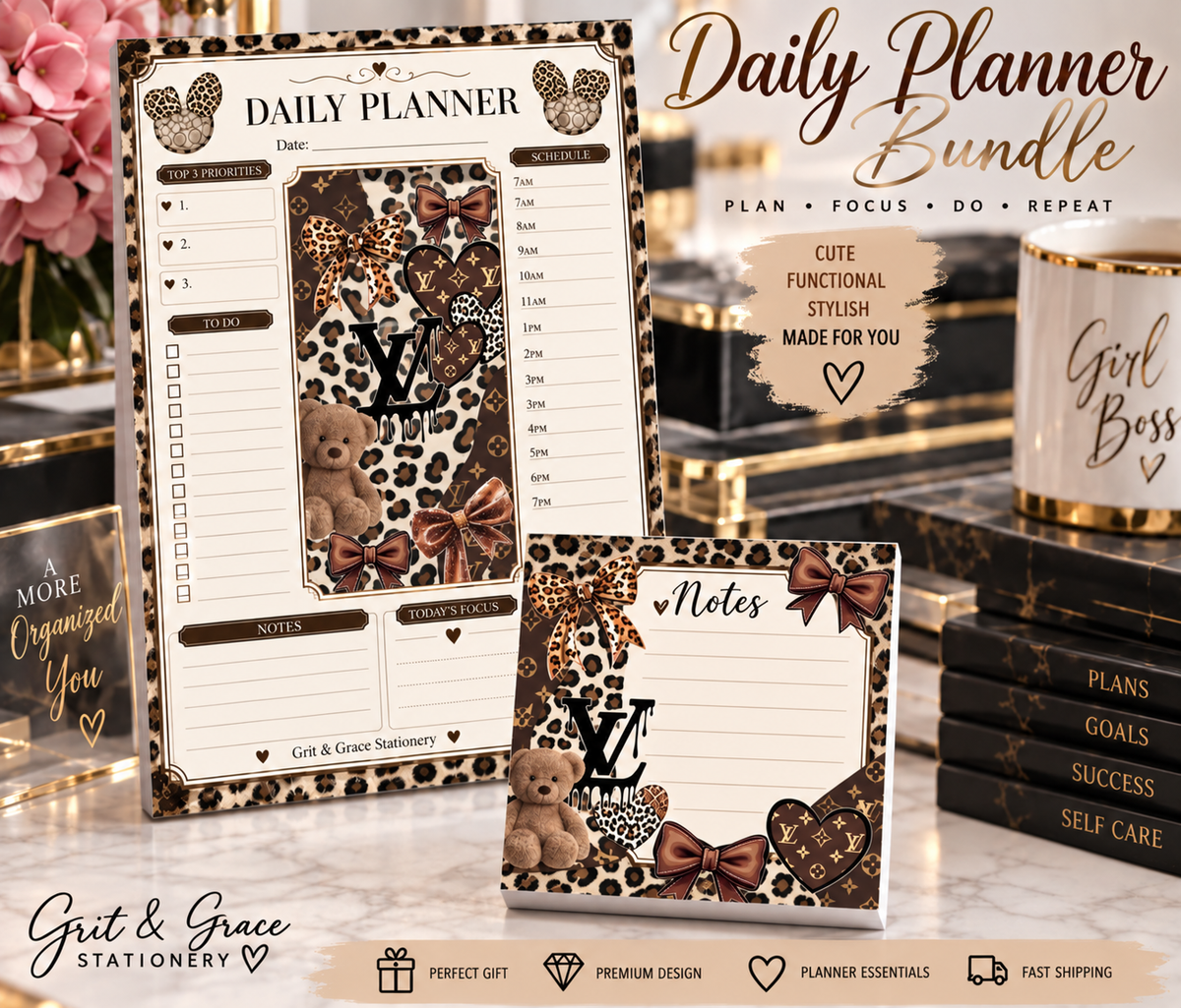 The Luxe Leopard Planner Bundle