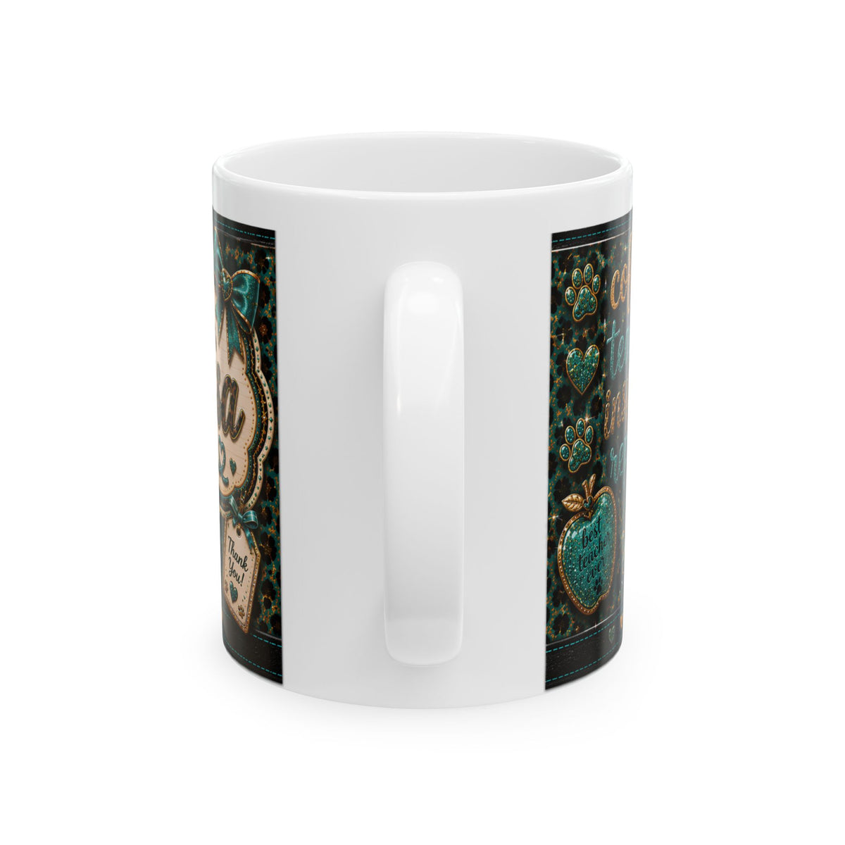 Teacher Mug with American Bully Design – Cute Classroom Coffee Cup (11oz & 15oz)