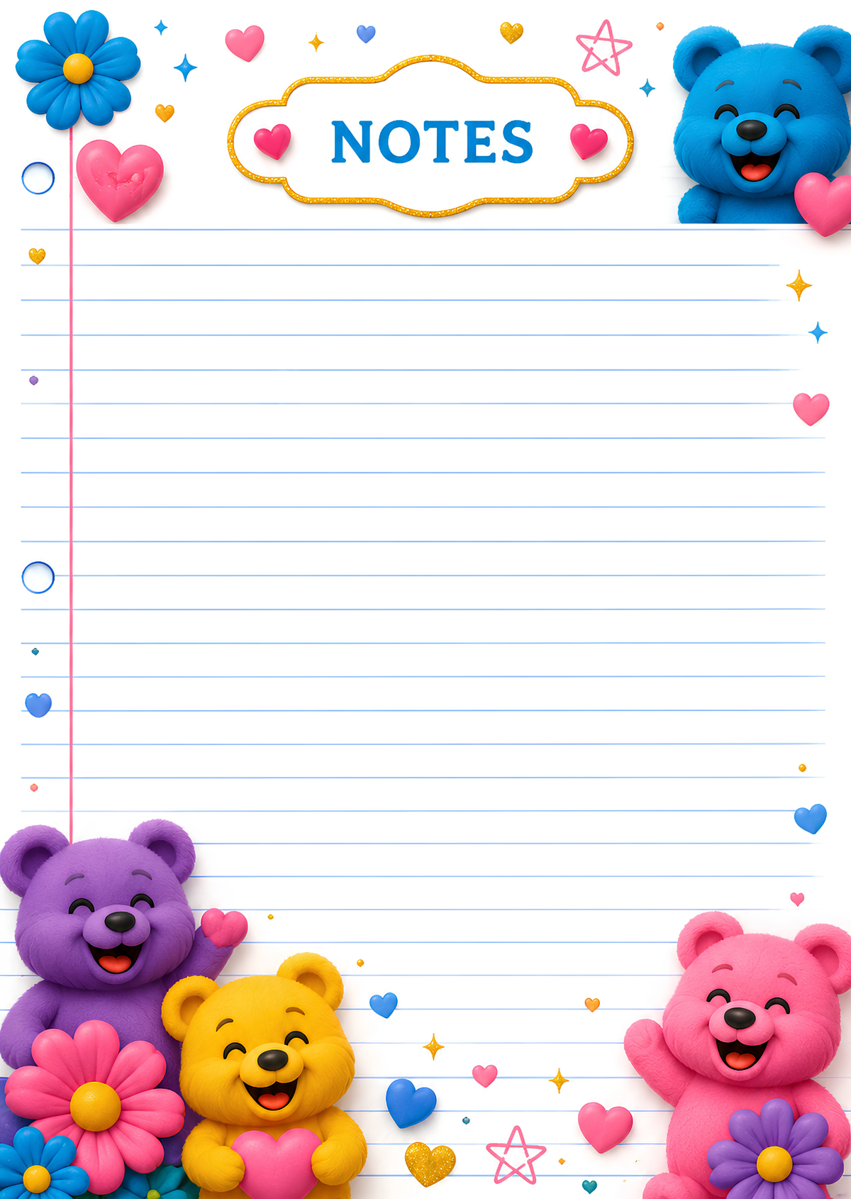 Printed Bearable Love Composition Notebook