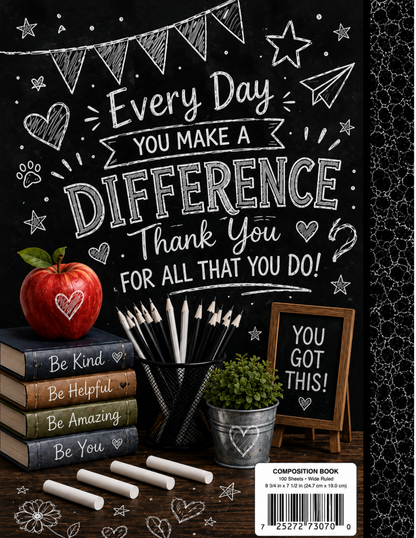Teacher's Pet Frenchie Boy Bulldog Digital Composition Book