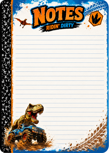 Ridin Dirty Dinosaur Digital Composition Notebook Notebook