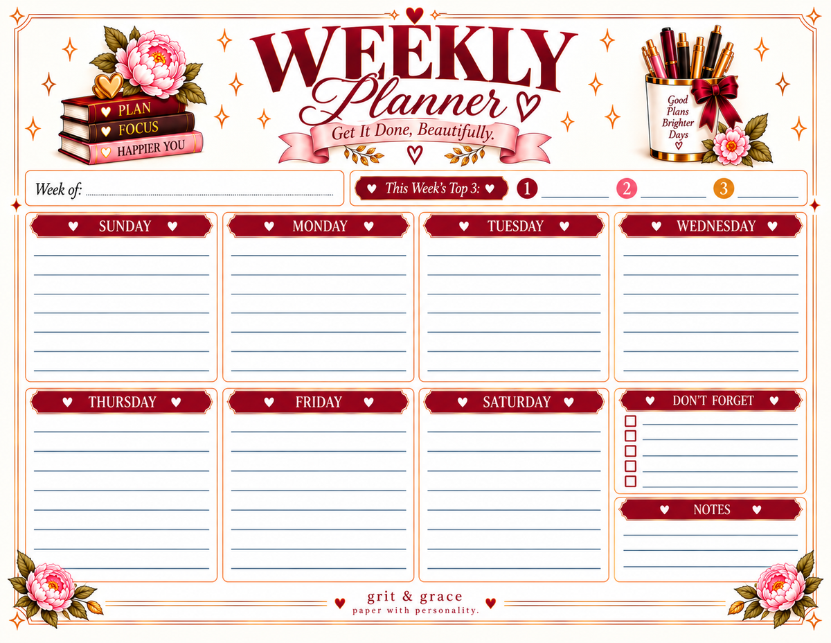 Get It Done, Beautifully Weekly Planner