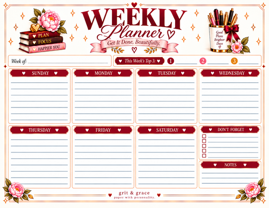 Get It Done, Beautifully Weekly Planner
