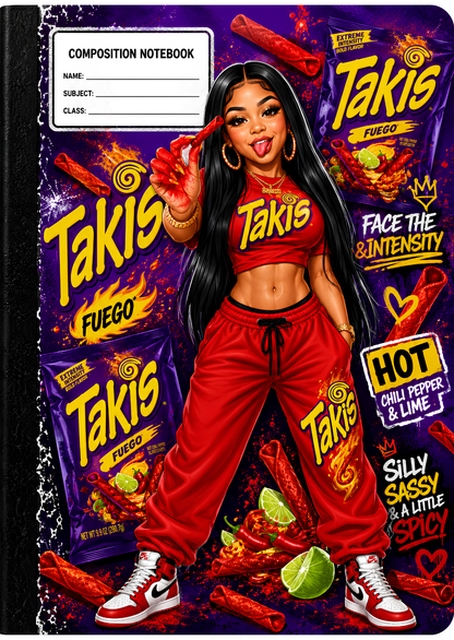 Too Hot To Handle Printed Composition Notebook