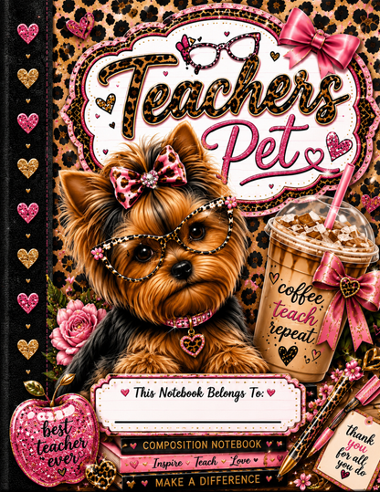 Yorkie Teacher's Pet Digital Composition Book