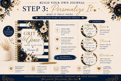 Build Your Own Journal | Personalized 3-Month Undated Planner, Self-Care & Faith Journal
