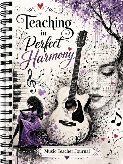 Teaching in Perfect Harmony – Music Teacher Stationery Bundle 🎵💜
