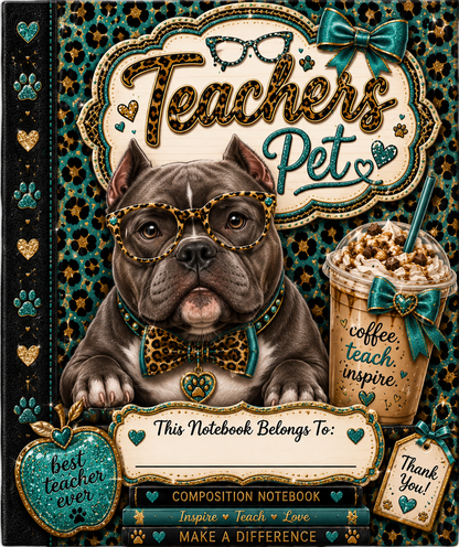 Teacher's Pet American Bully Digital Composition Notebook