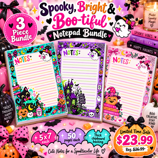 Spooky, Bright & Boo-tiful Notepad Bundle