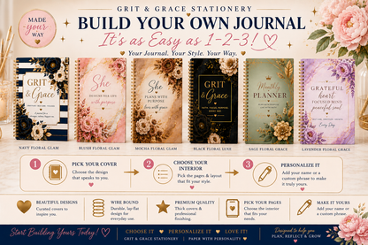 Build Your Own Journal | Personalized 3-Month Undated Planner, Self-Care & Faith Journal