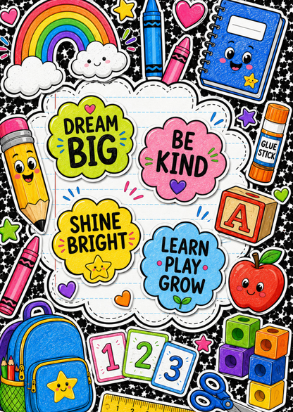 Kindergarten Ready To Learn Digital Composition Notebook