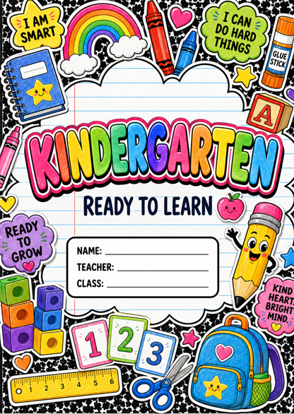 Kindergarten Ready To Learn Digital Composition Notebook