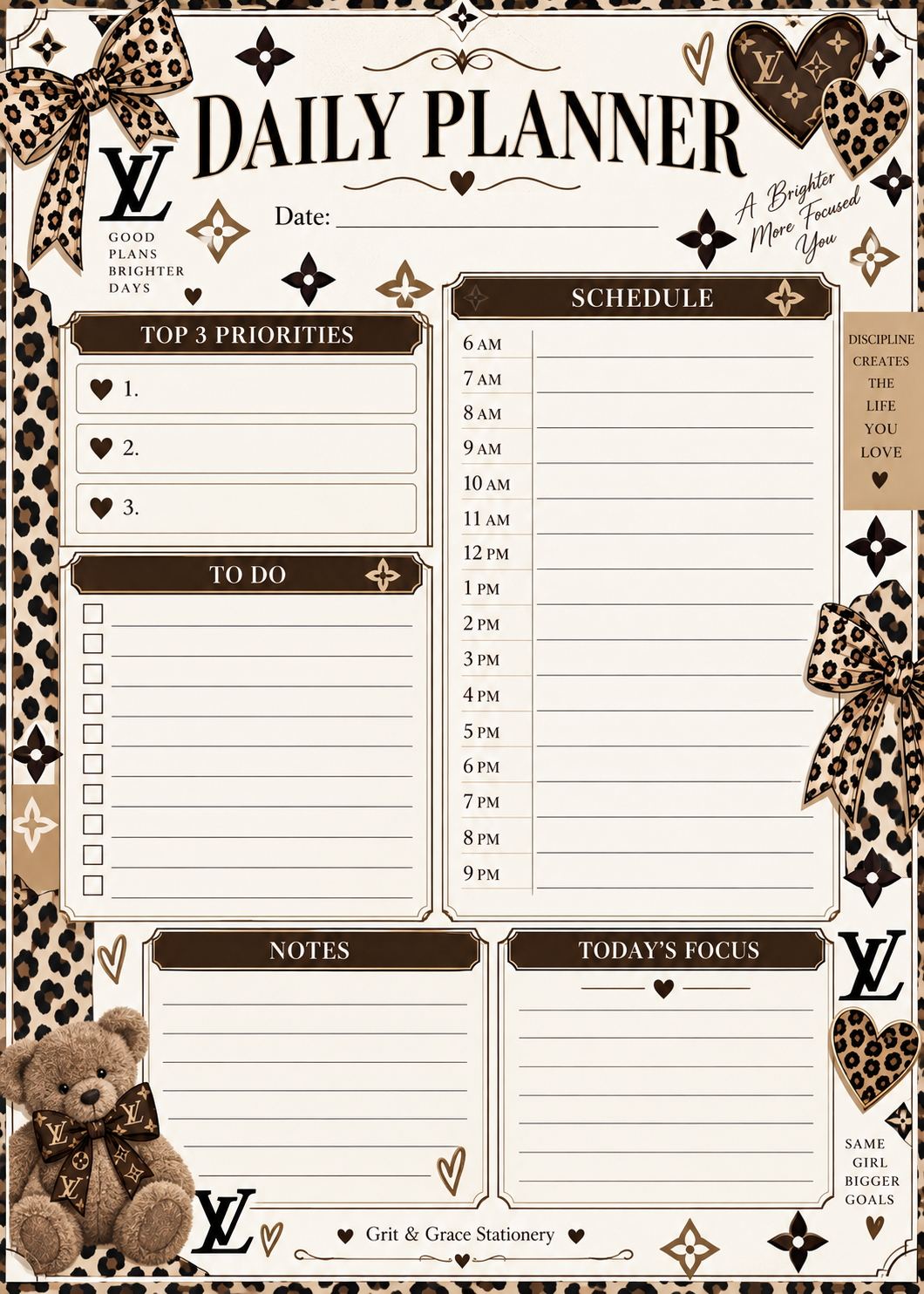 The Luxe Leopard Planner Bundle