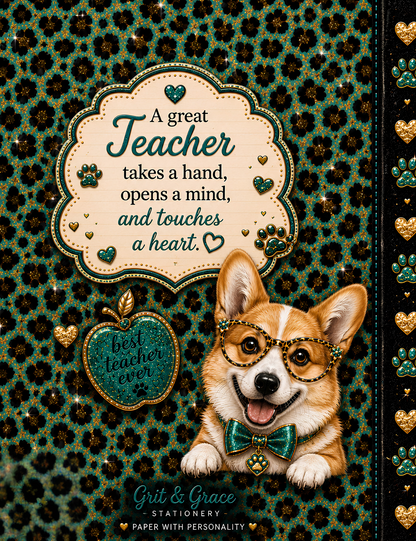Teacher's Pet Corgi Digital Composition Notebook