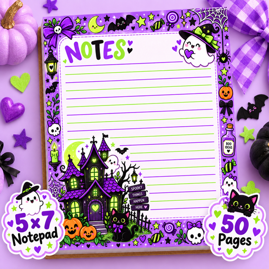 Spooky Things Happen Here Notepad