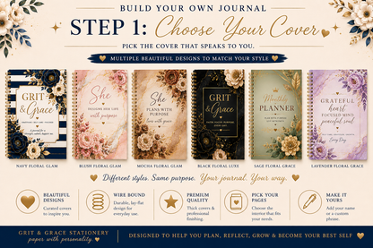 Build Your Own Journal | Personalized 3-Month Undated Planner, Self-Care & Faith Journal