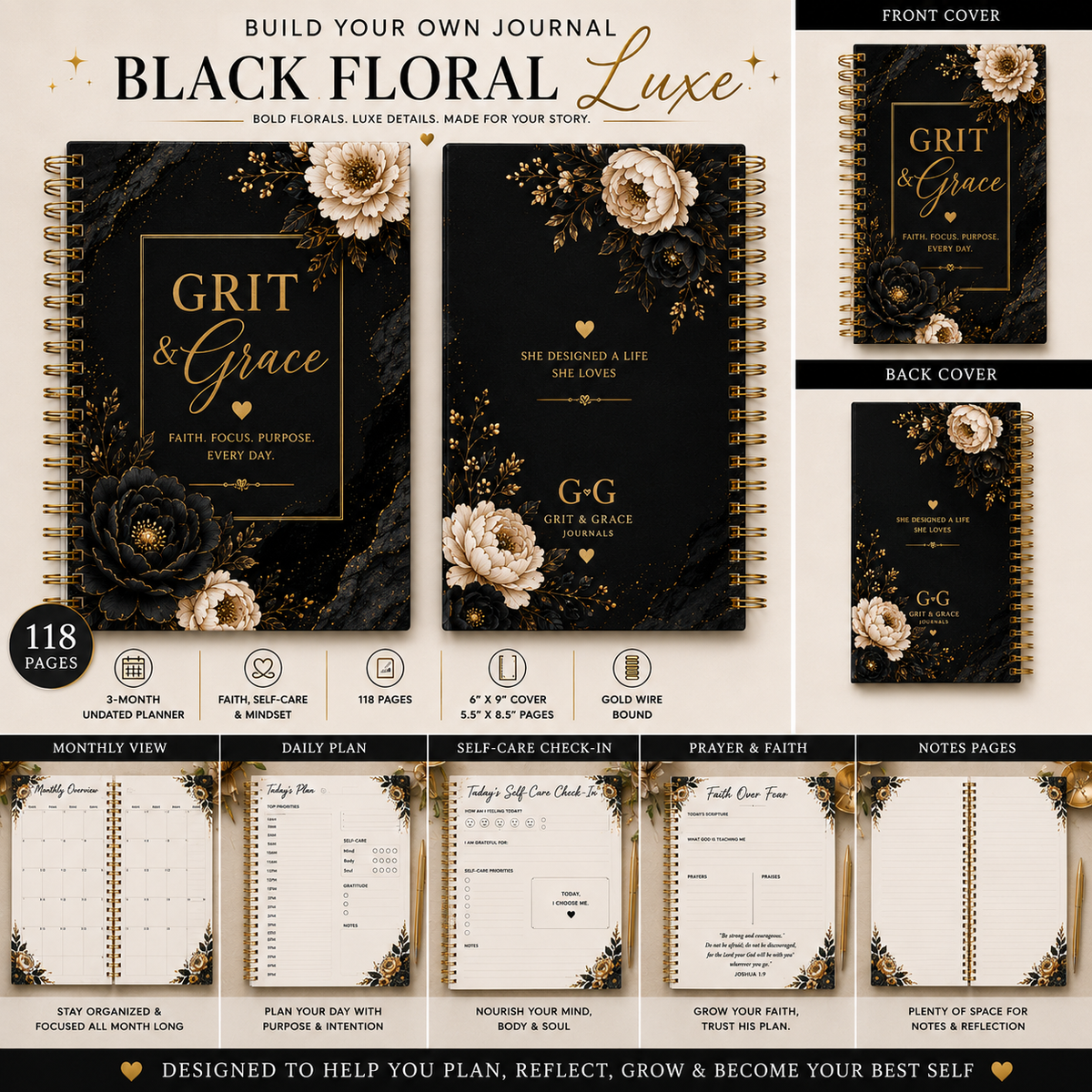 Black Floral Luxe