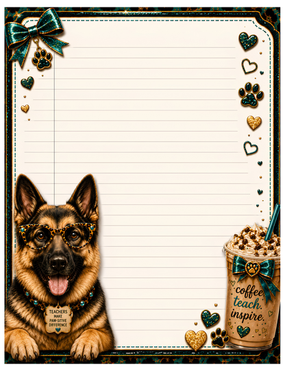 Teacher's Pet German Shepherd Digital Composition Notebook