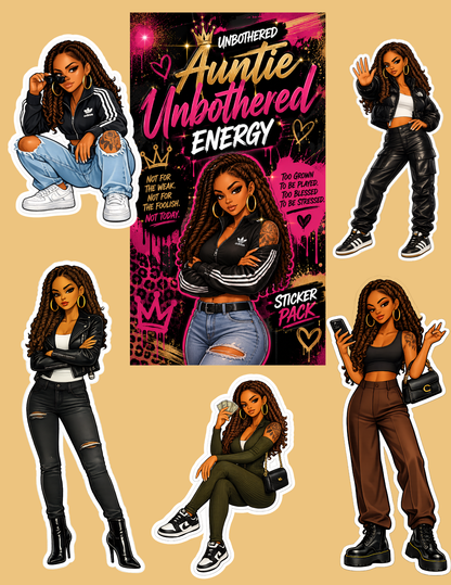 Unbothered Auntie Digital Sticker Pack